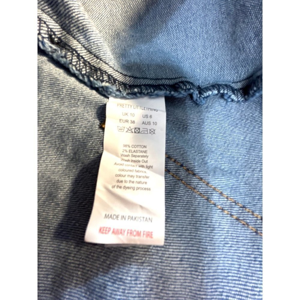 Prettylittlething Womens Jean Skirt Size 10 NWT - Picture 3 of 7